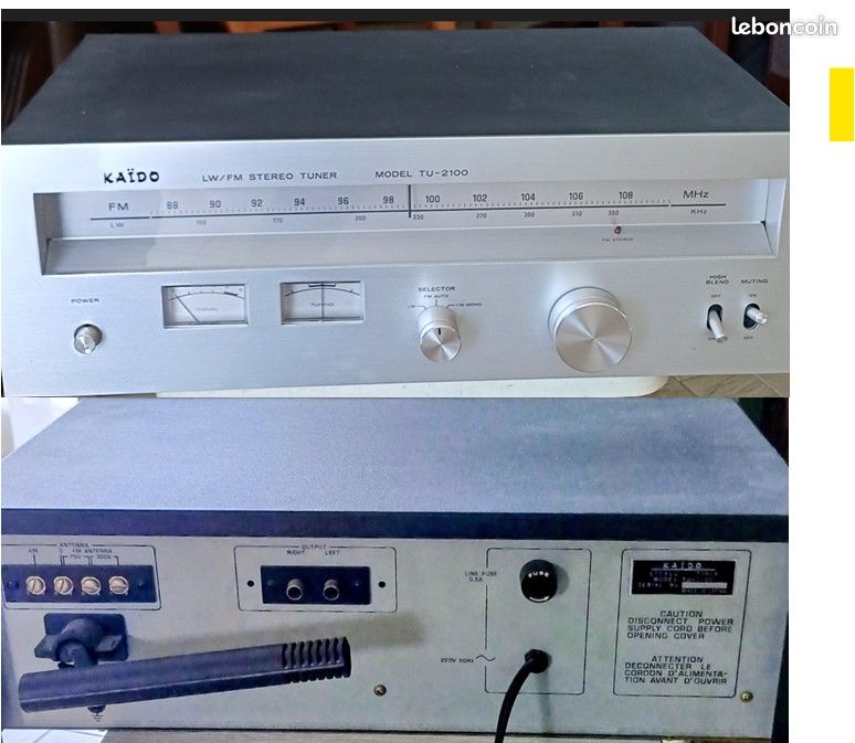 Ampli Tuner Stéréo Vintage Soundesign 4381 - Testé Fonctionnel, 22W, Noir