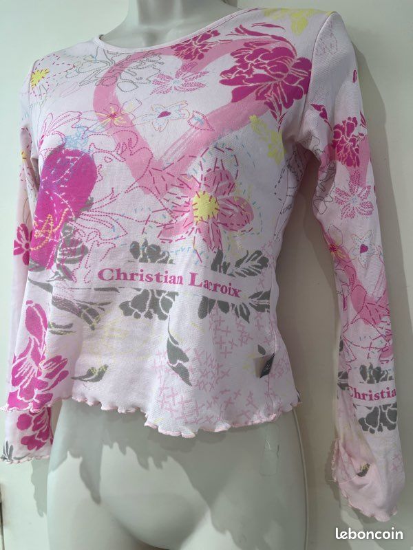 T-shirt Christian Lacroix, junior, Rose, jaune bleu, fuchsia fleuri 11 ans (image 18)