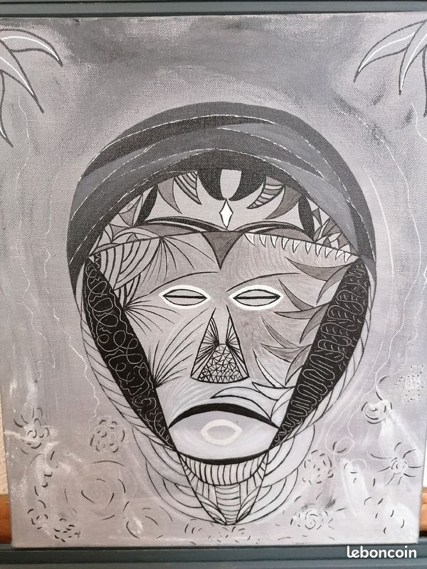 Tableau acrylique "masque" (image 1)