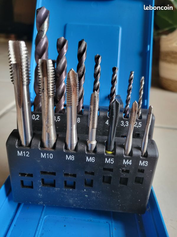 Coffret 14 Pièces Tivoly Tarauds + Forets HSS Fusio M3 à M12 - Précision Pro Pour Aciers Et Fontes