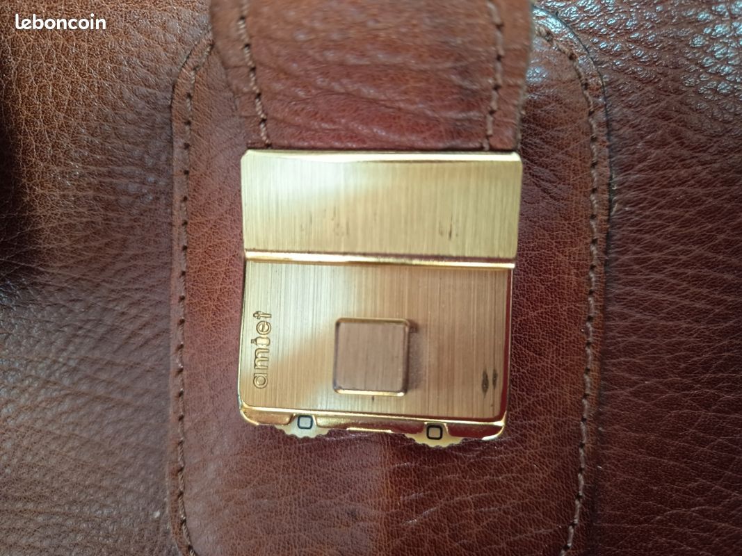 ANCIEN ÉTUI ENCRIER de voyage Maroquin 19e formant un coeur billet doux poussoir EUR 140,00