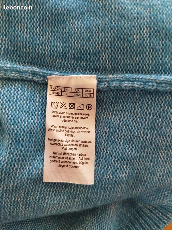 Pull turquoise DAMART 46-48/ 10 (image 4)