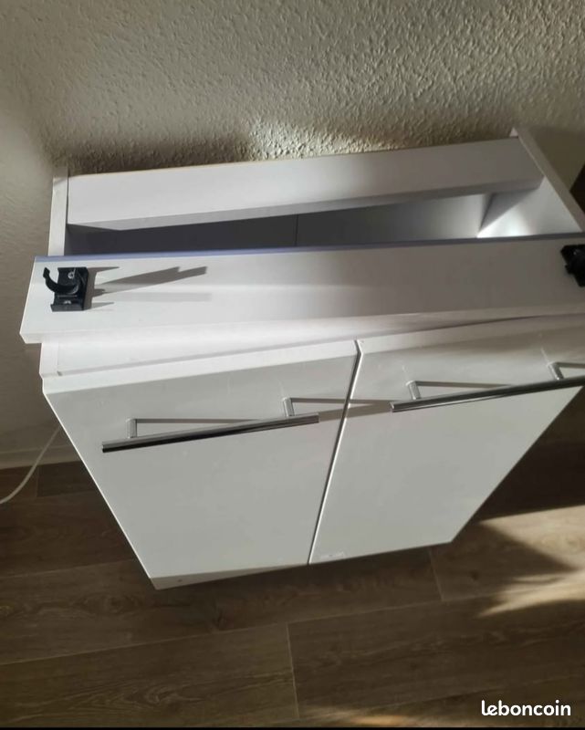 Meuble Bas De Cuisine 80 Cm – Fame-Line VICCO – Blanc Haute Brillance – Kitchenette