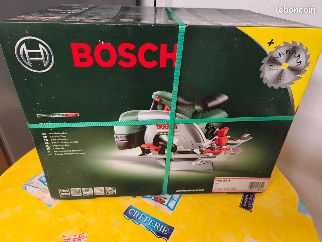 Scie circulaire Bosch PKS 55 A — NEUVE sous feuillard (1200 W) (image 1)