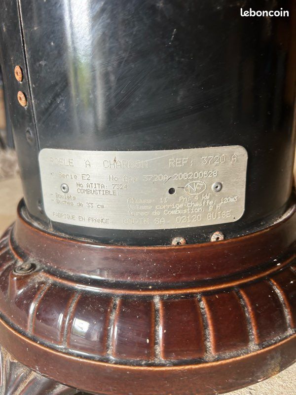 Petit poêle Godin fonte émaillé 4 kw (image 5)