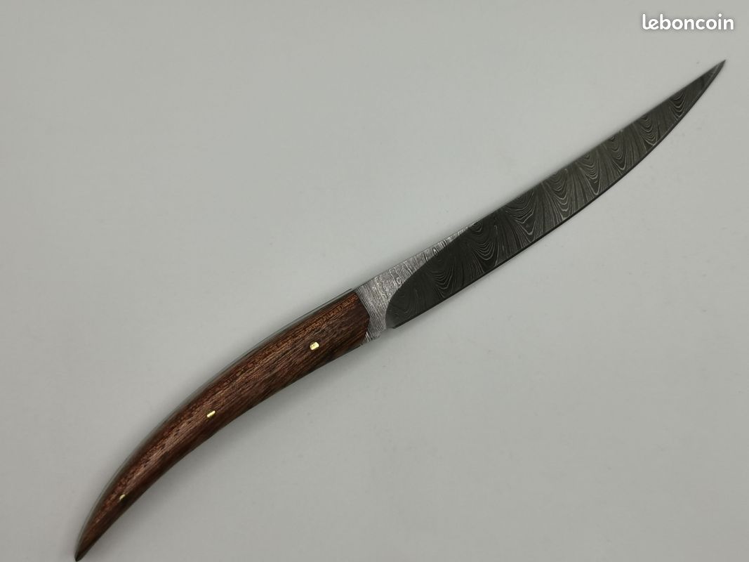 Couteau De Chasse En Acier Damas Artisanal – Le Camarguais – Édition Limitée - Coutellerie Hosteel (image 6)