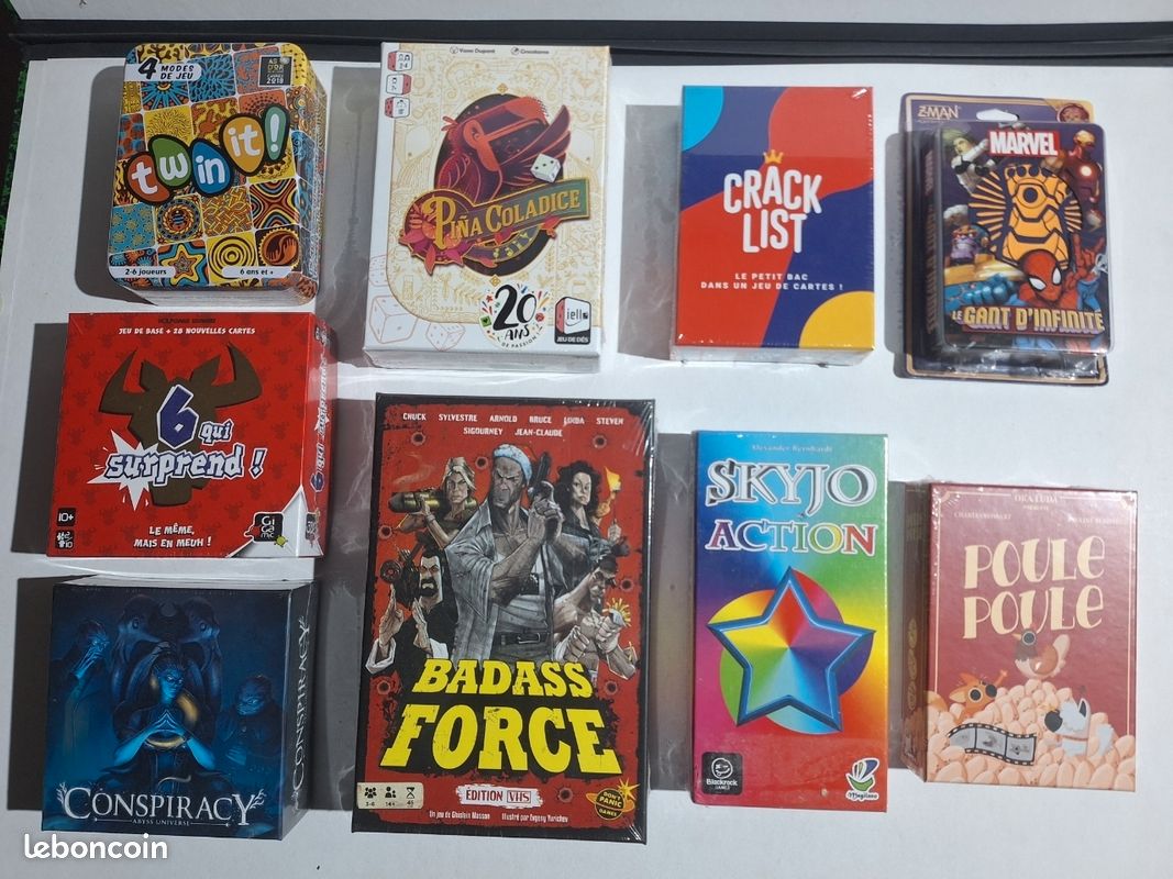 Jeux de société moderne : Twin It, 6 qui surprend, conspiration, Skyjo Action, Crack List, etc... (image 1)