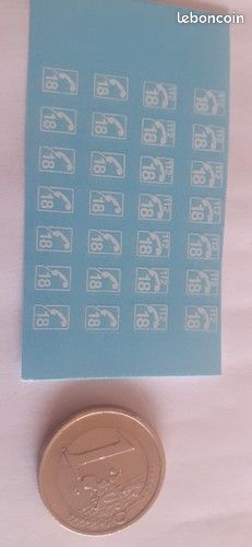 Décalcomanie Pompiers – Inscriptions Blanc 1/43 – Décale Decals Protection – Occasion