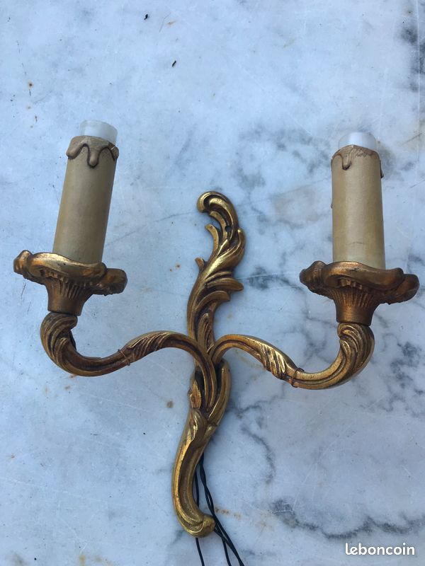 Belle paire d'appliques en bronze Lucien Gau (image 2)