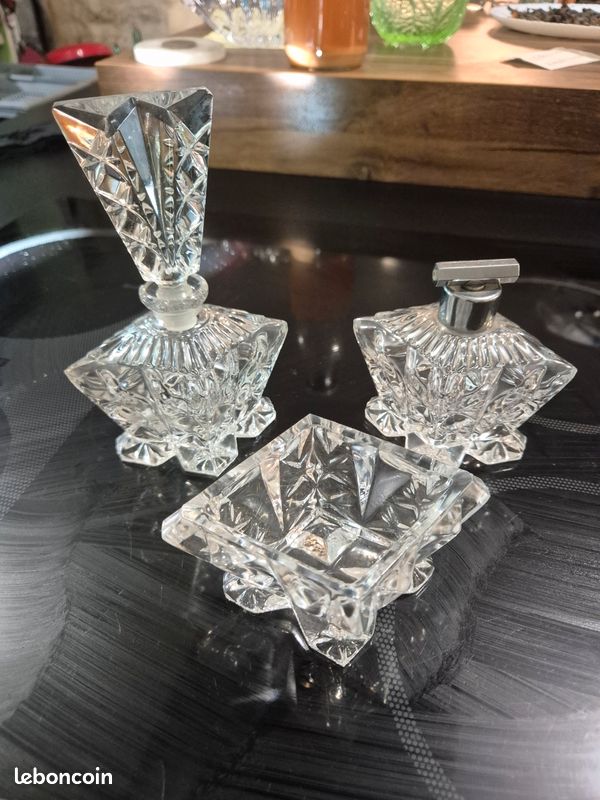 Trio De Décorations En Cristal - Neuf Sans Emballage - Parfait Pour Table Ou Vitrine