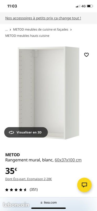 Meuble de cuisine haut ikea metod (image 2)