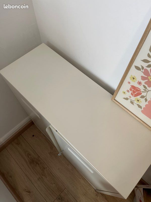 Meuble métal blanc crème IKEA (image 3)