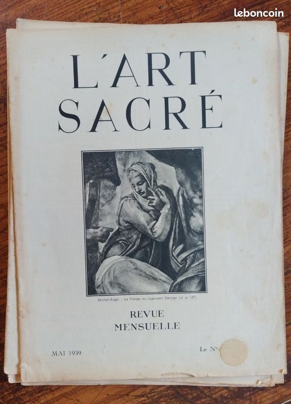 Lot de 19 magazines anciens L'Art Sacré 1937, 1938 et 1939 (image 5)