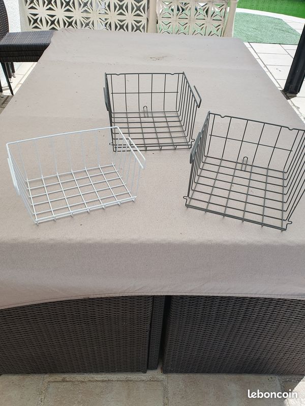 Lot de 3 paniers de rangement dressing (image 1)
