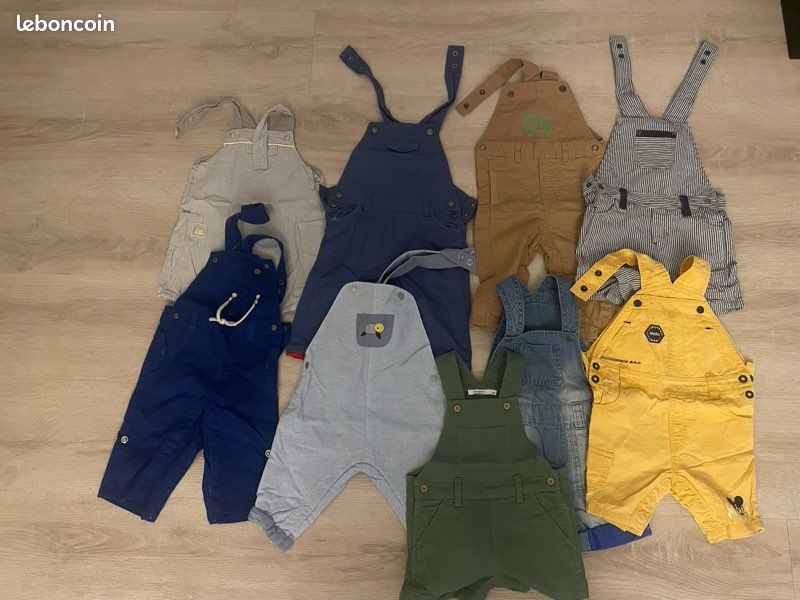 Gros lot vêtements bébé garçon 6 mois été / mi saison 55 pièces (image 2)