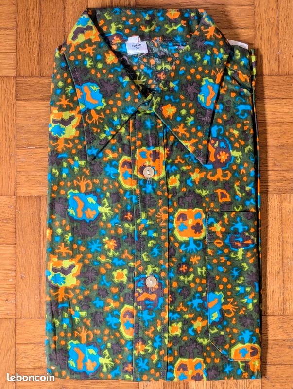 Chemise Psychedelique 1970 Neuve d'époque XS (image 2)