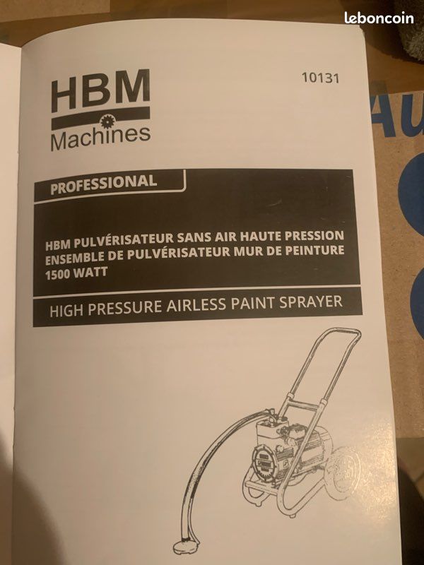 Airless NEUF hbm pulvérisateur 1500 watts sans air haute pression (image 1)