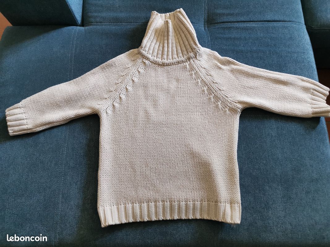 184. Pull en laine blanc – Taille 2 (image 1)