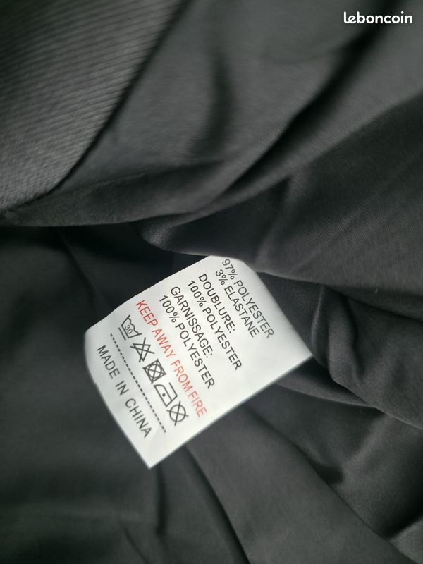 Veste K-Zell Limited S 36 gris anthracite matelassée ceinturée manteau léger neuf (image 4)