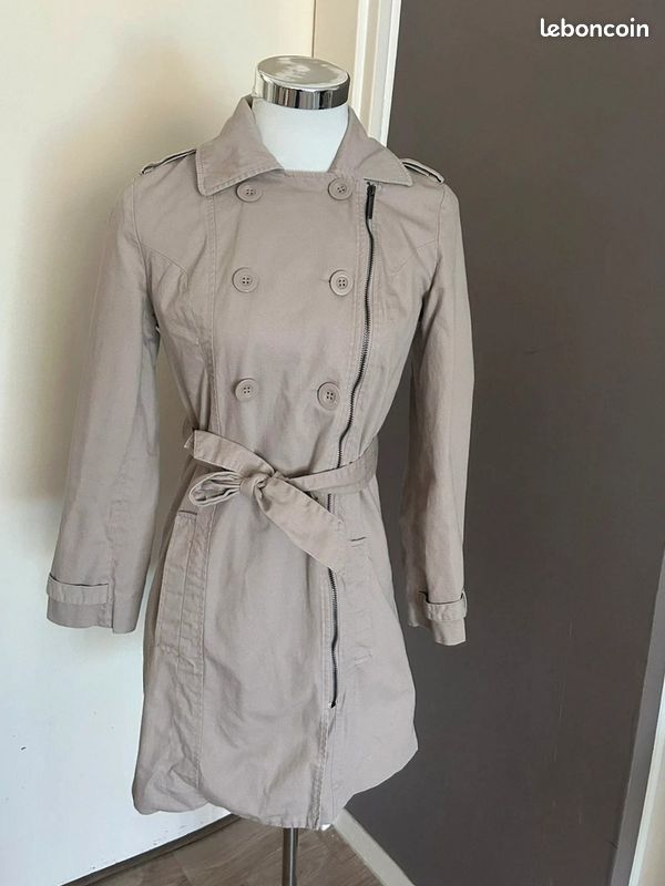 Trench coat la city beige ceinturé – Chic & intemporel taille 36 (image 2)