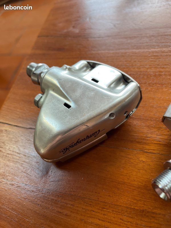 Pédales Campagnolo C-Record – Aluminium Argenté, Vélo Course/route, Vintage Italie