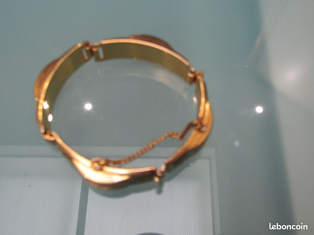 Bracelet Doré Tolède Vintage - Style Doré Ancien - Usure Du Temps Visible