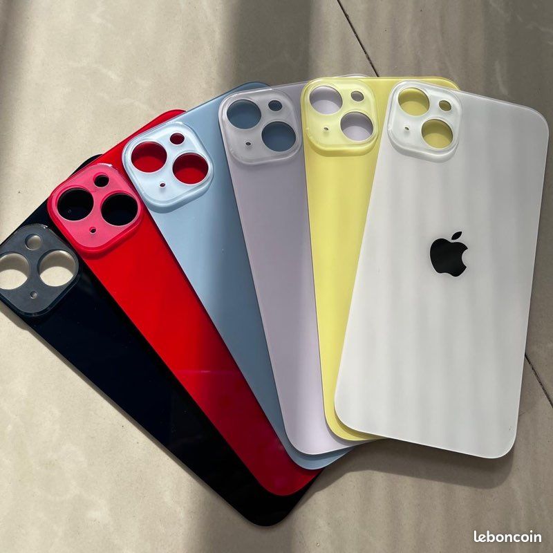 Vitre Arrière De Rechange Pour IPhone (Modèles X à 14) - Avec Logo Apple Et Marquage CE, Multicouleur | Neuf