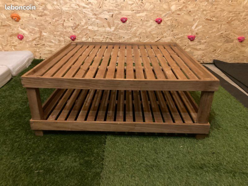 Table basse bois 1m x 1m (image 2)
