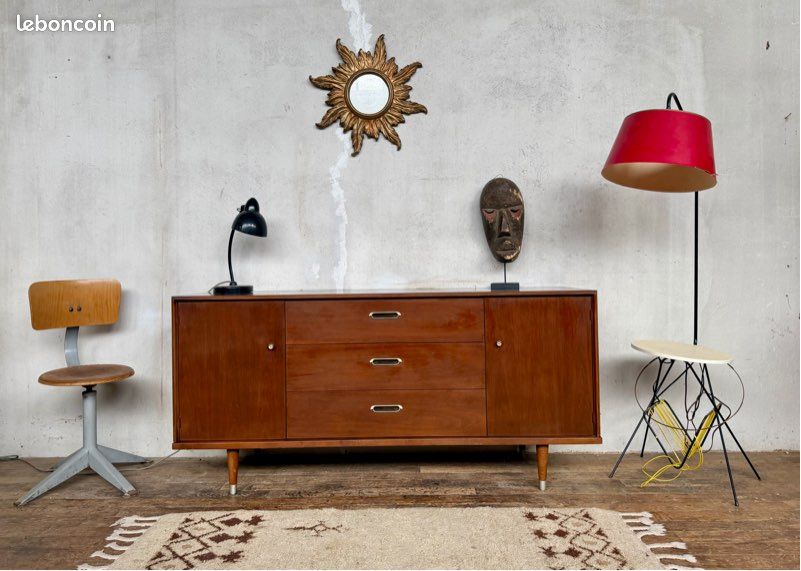 Enfilade / buffet vintage bois – style rétro 😎 (image 1)
