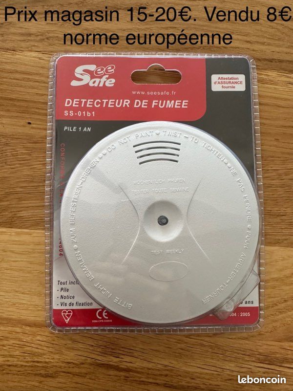Détecteur de fumée neuf normé Europe (image 1)