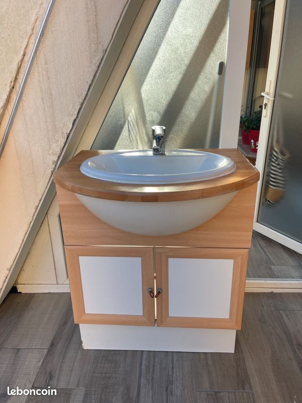 Meuble salle bain complet vasque+robinet (image 1)