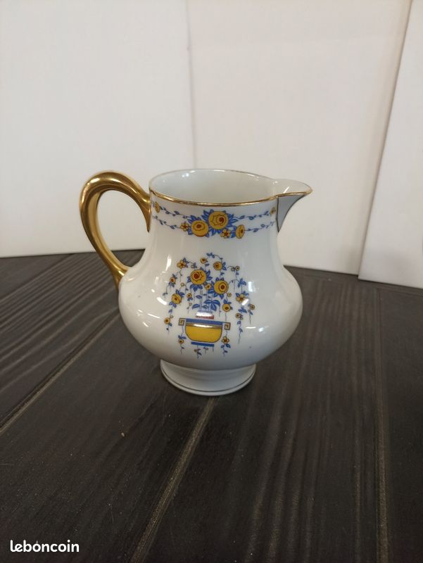 Pot à Lait Pichet en Porcelaine de Limoges Époque Art Déco