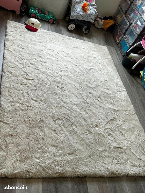 Tapis fausse fourrure 150x200 JACOB Beige (image 6)