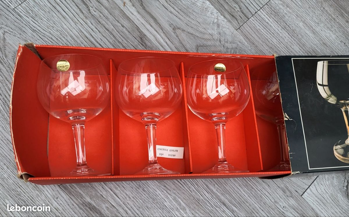4 Verres Grande Cave Cristal d'Arques (image 4)