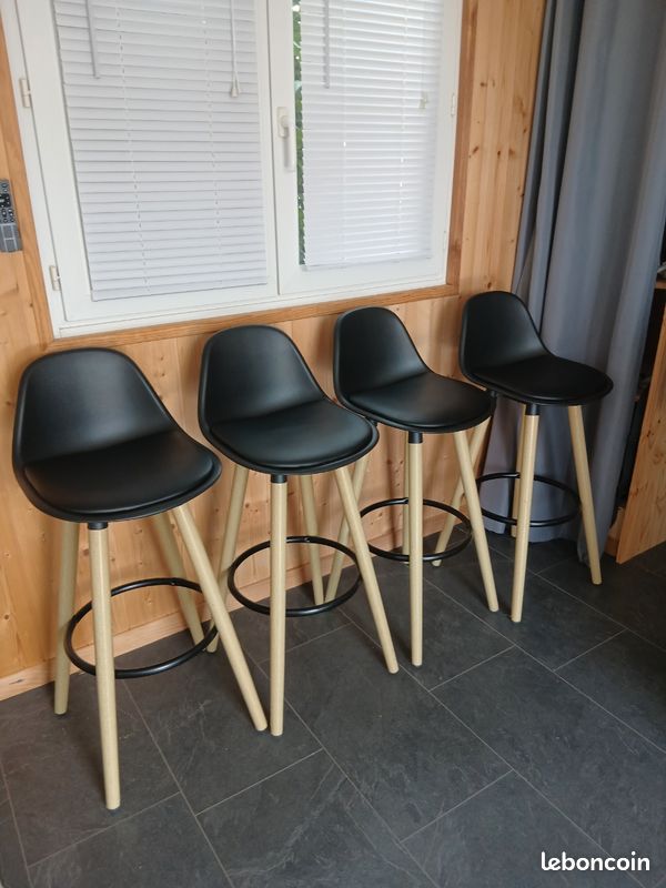 Lot de 4 tabourets de bar (image 1)