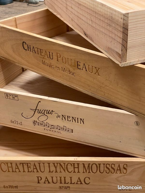 4 Caisses bois 6 bouteilles pour déco et rangement (image 3)