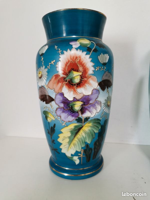 Duo de vases en verre boho émeraude