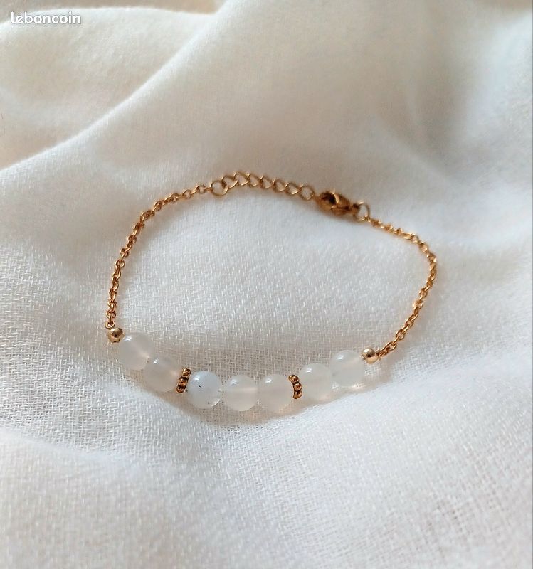 Bracelet pierre de naissance • Juin - Pierre de lune (image 3)