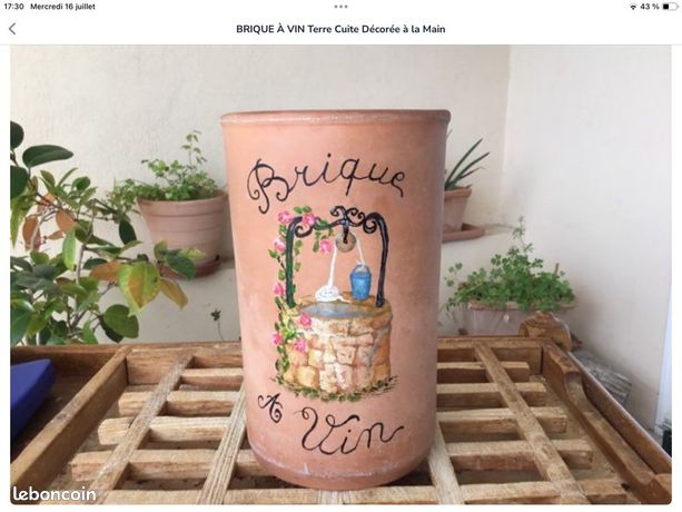 Brique à Vin En Terre Cuite – Garde Une Bouteille Au Frais – Occasion