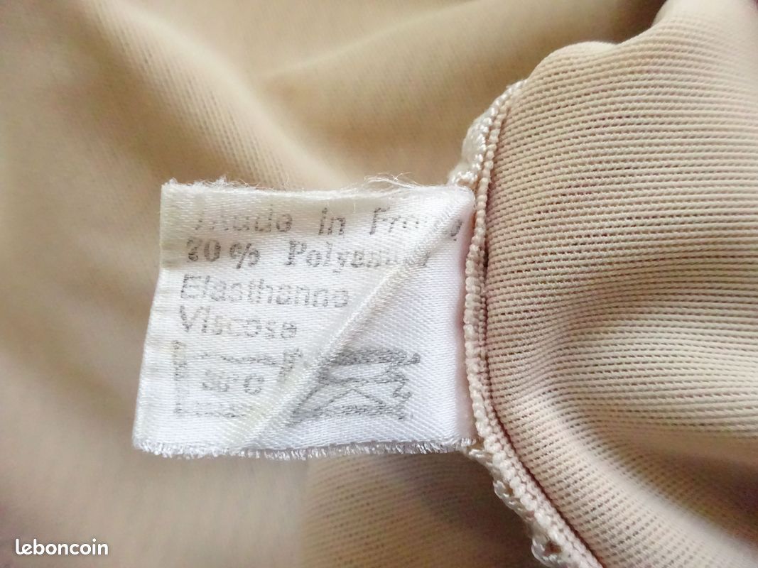 Gaine Culotte Vintage à 4 Jarretelles Amovibles - Taille 54 - Crème Et Rose - Lingerie Sculptante