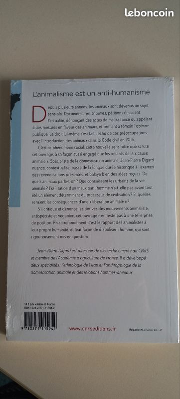 Livre neuf : L'animalisme est un anti humanisme, JP DIGARD (image 2)