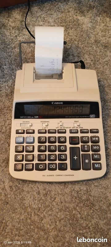Imprimante Je vends une calculatrice à impression thermique Canon MP121-MG (image 2)
