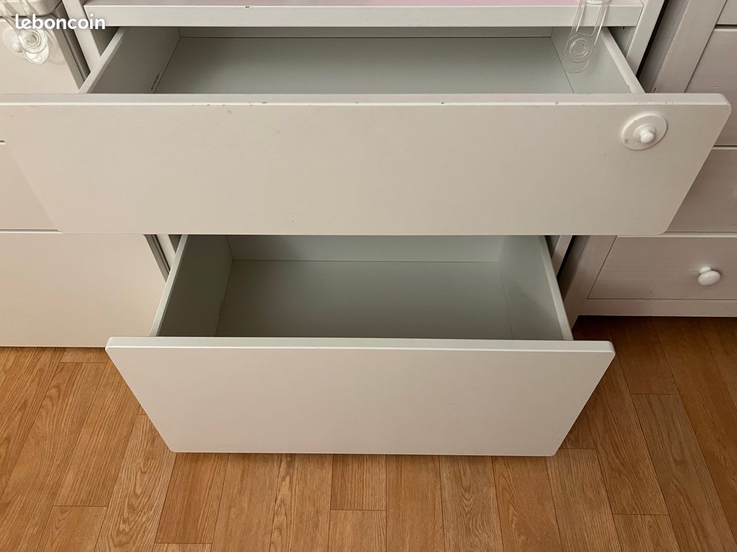 Bibliothèque 3 tiroirs et 2 niches supérieurs - modèle SMÅSTAD/PLATSA de IKEA - bon état (image 2)