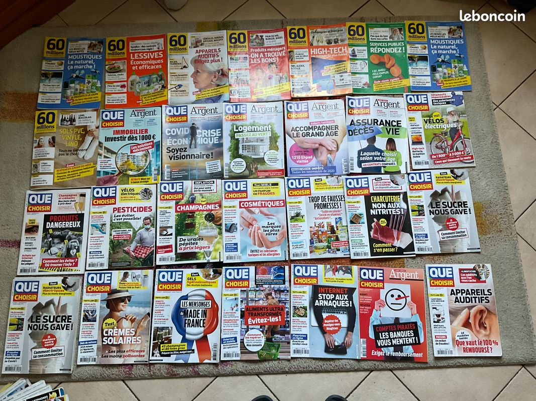 Lots revues 60 millions de consommateurs et que choisir dont numéros santé et argent (image 1)