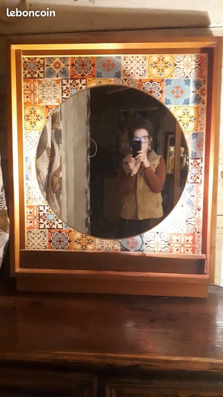 Grand miroir vintage (image 1)