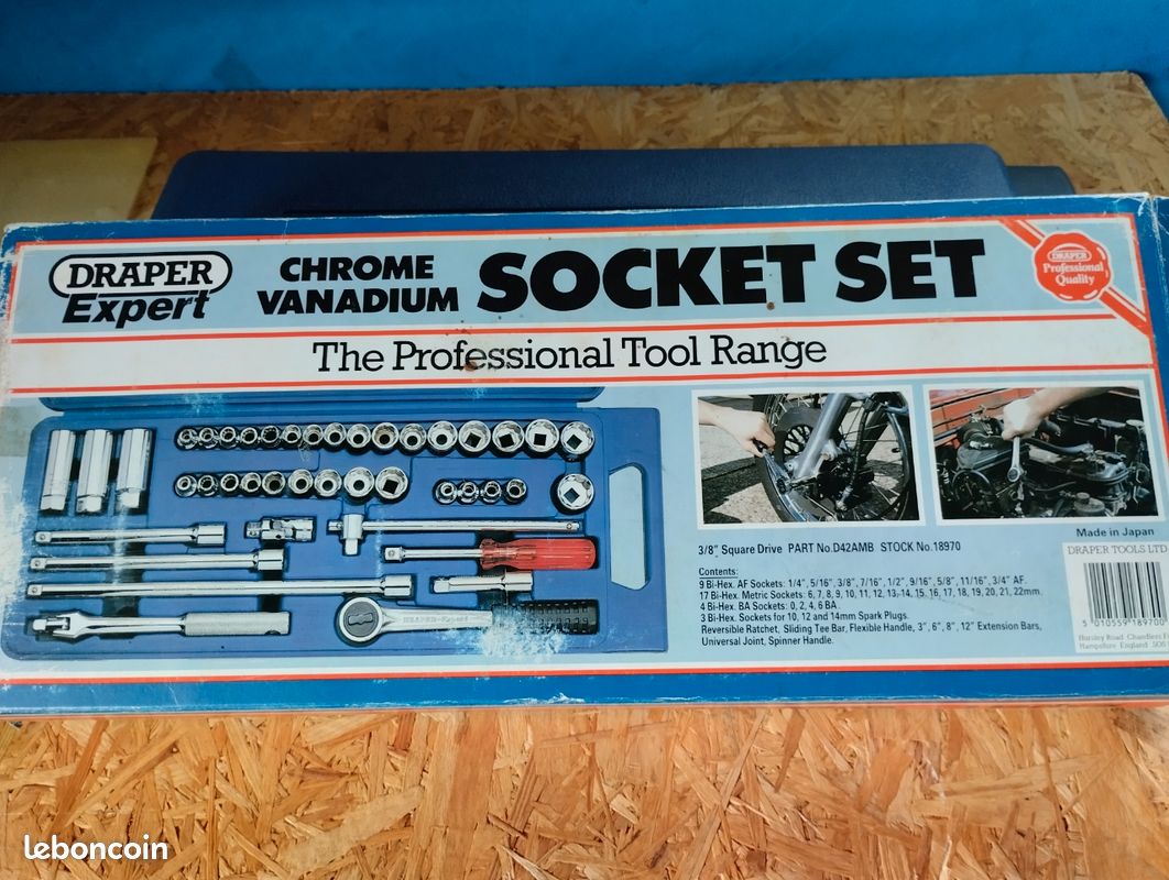Mophorn Jeu de douilles à chocs 3/8, 90 pièces SAE 1/4-3/4 et métrique 6-19 mm, acier allié Cr-Mo à 6 points pour réparation automobile, comprend des barres d'extension, un joint universel