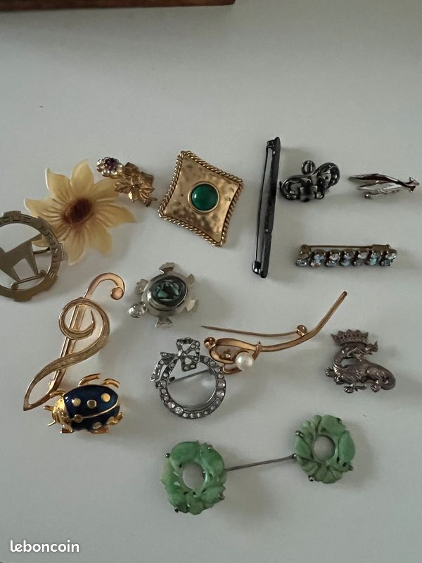 Lot De 15 Bijoux Anciens Fantaisie – Divers – Occasion