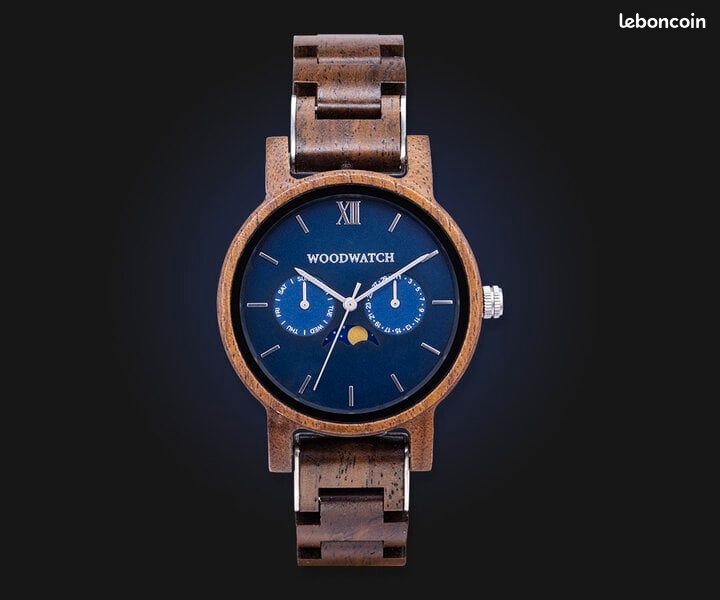 Montre Mariner avec boîtier bois de noyer – Style classique et