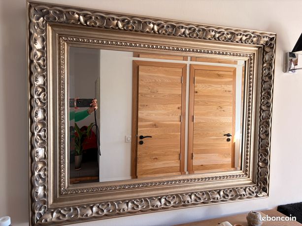 Grand Miroir Mural 2 Volets Style Indien 120x120 Cm - Occasion, état Impeccable
