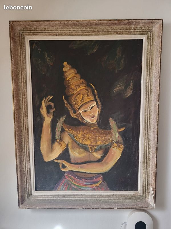Tableau style asiatique avec cadre (image 1)